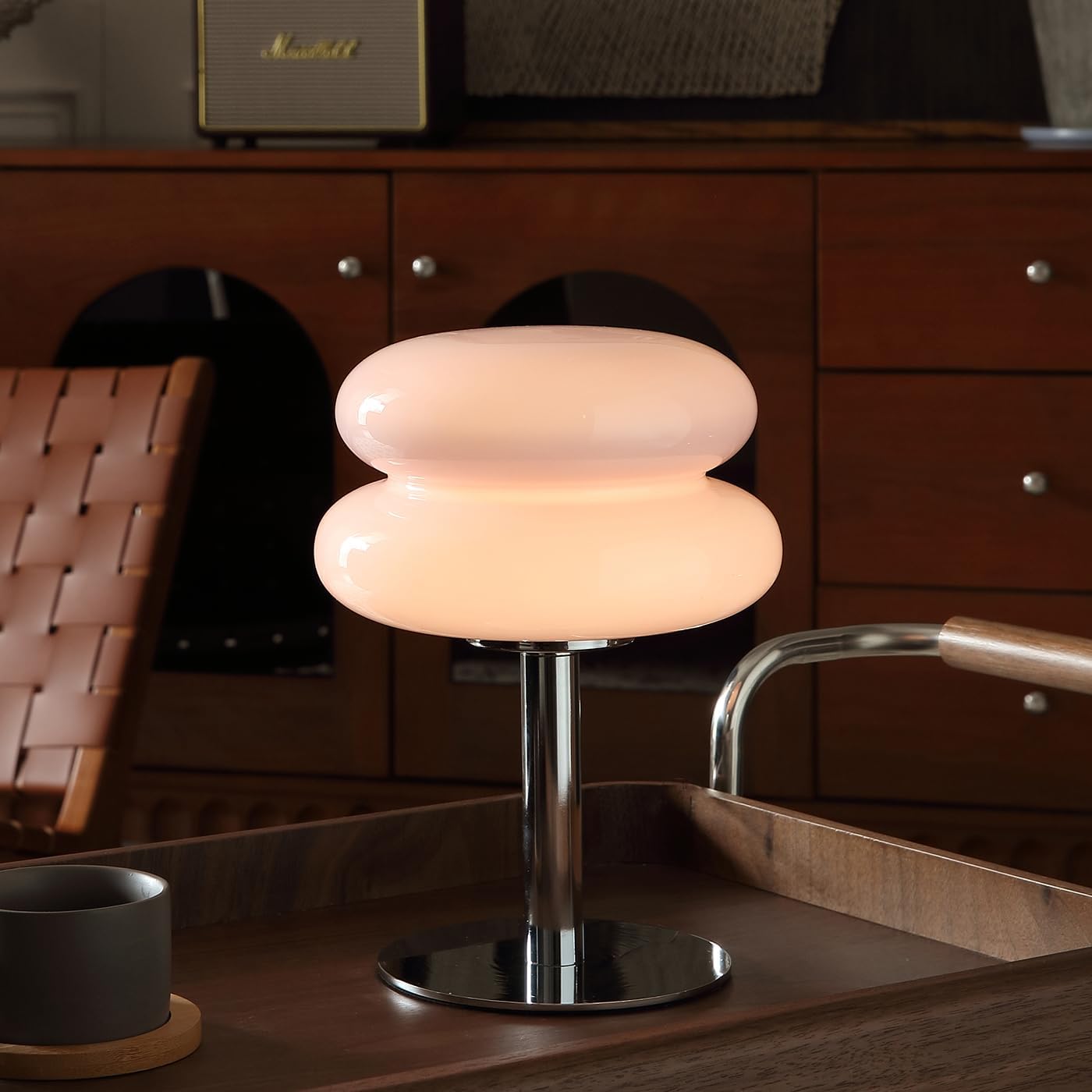 Mushroom Lamp Table Lamp for Night Stands,Mid Century Modern Desk Lamps for Bedroom, Vintage Dimmable Bedside Small Lamps, Cute Cool Home Room Aesthetic Decor for Living Room