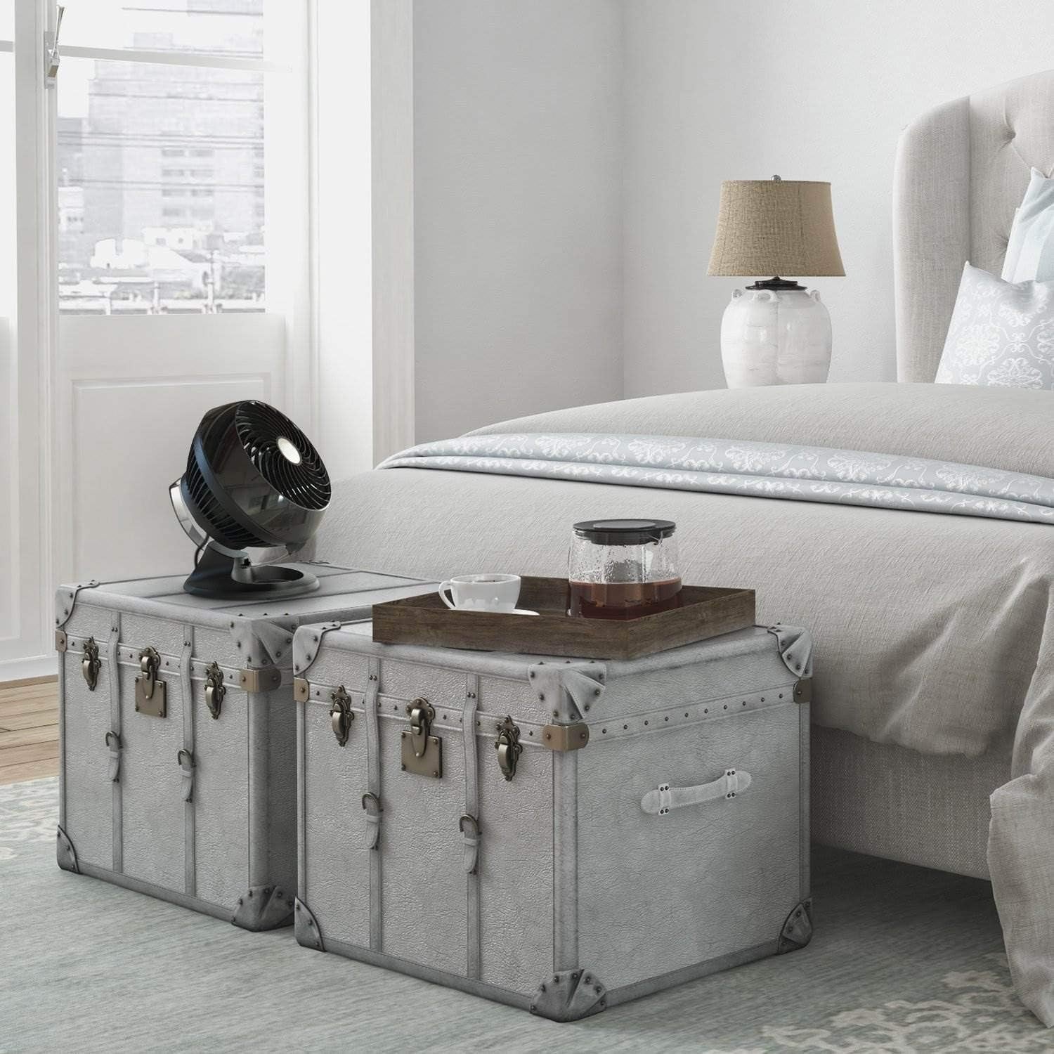 460 Whole Room Air Circulator, Small Fan with 3 Speed Settings, Powerful Cooling Fan, Adjustable Tilt, Easy to Clean, Quiet for Home, Office, Bedroom, Black