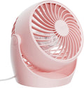 5-Inch Portable Electric Table Desktop Air Circulator Fans, Small but Powerful with 3 Speed 360° Adjustable Tilt for Cooling Home Dorm Office Bedroom Bathroom Kitchen, Pink